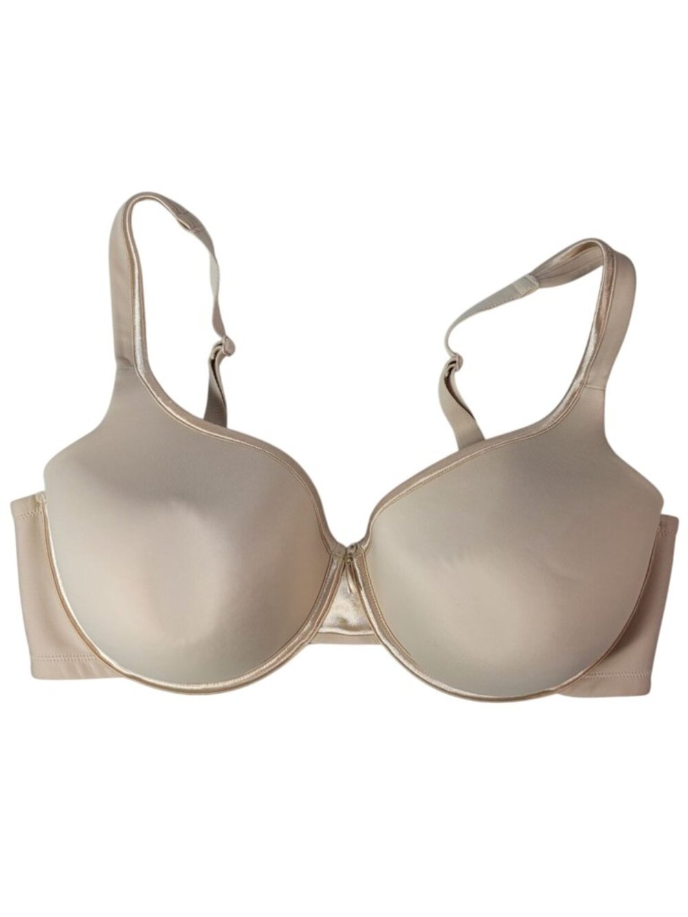 Vanity Fair Body Caress Bra Tan 38DD Full Coverage Seamless Underwire 75335